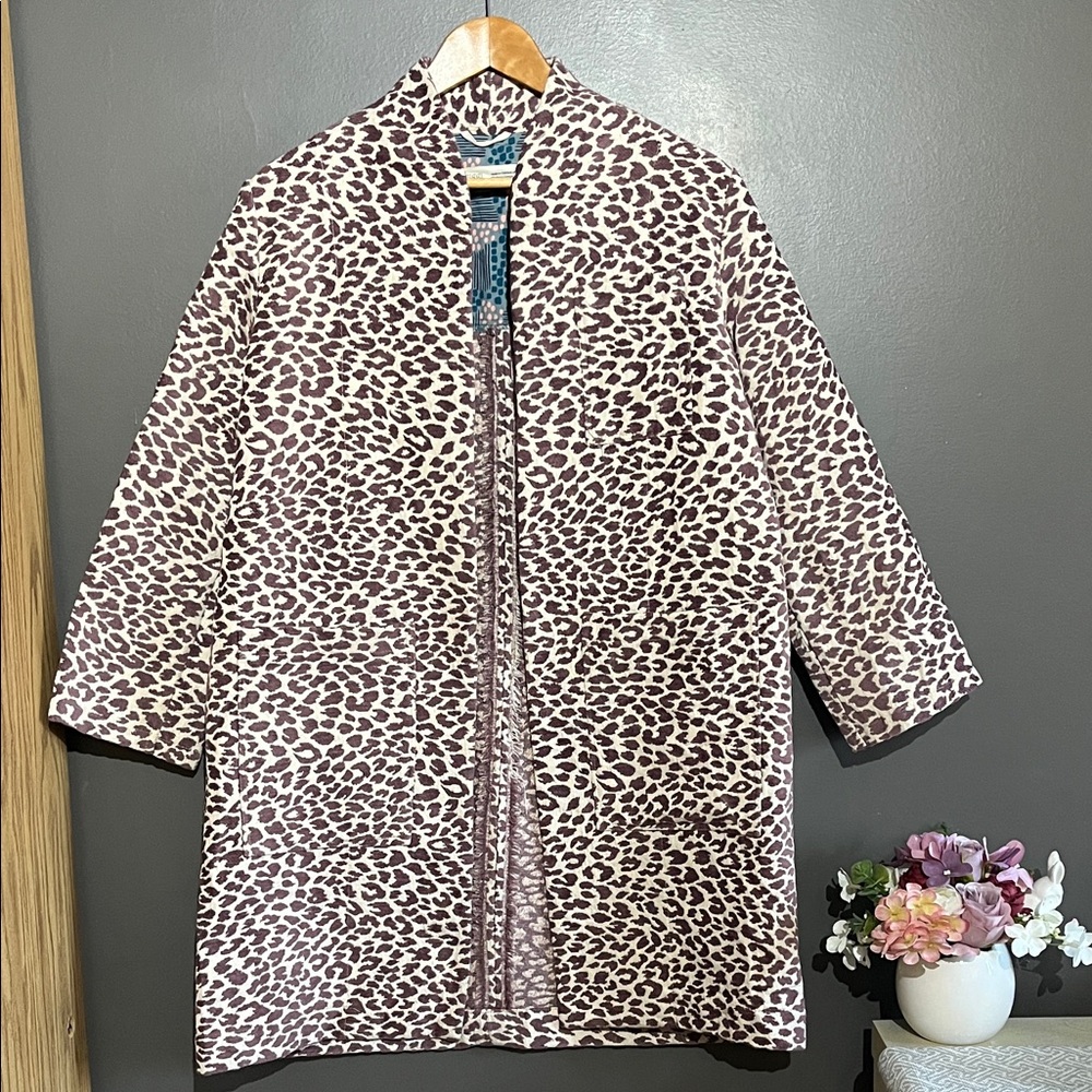 Siggi Clothing Ingrid Leopard Print Labcoat Jacket - Picture 3 of 11